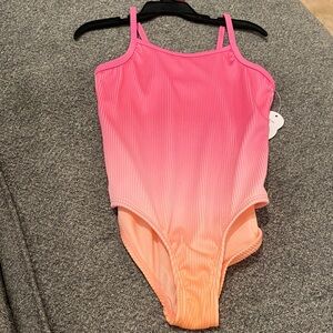 Wonder Nation Kids Gradient Pink to Orange One Piece Swimsuit 6/6x